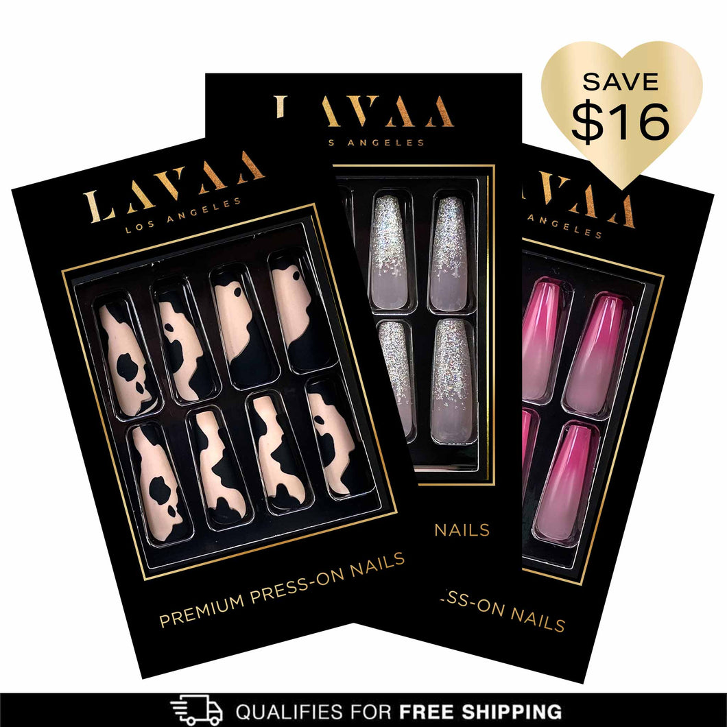Extra Baddie: Best Extra Long Coffin Press-On Nail Bundle | Lavaa Beauty