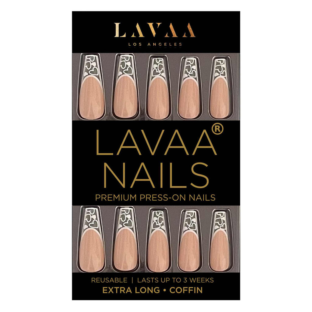 FRENCH SILHOUETTE: Best Extra Long White Press On Nails | Lavaa Beauty