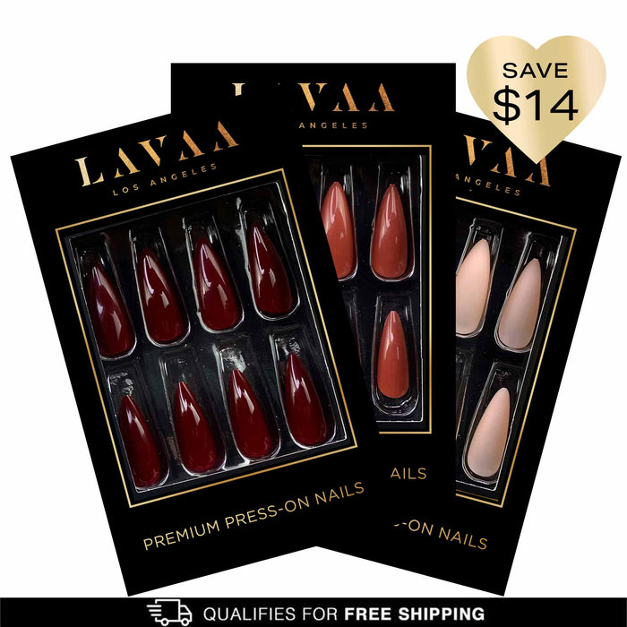STILETTO SASS: Best Long Stiletto Press-On Nail Bundle | Lavaa Beauty