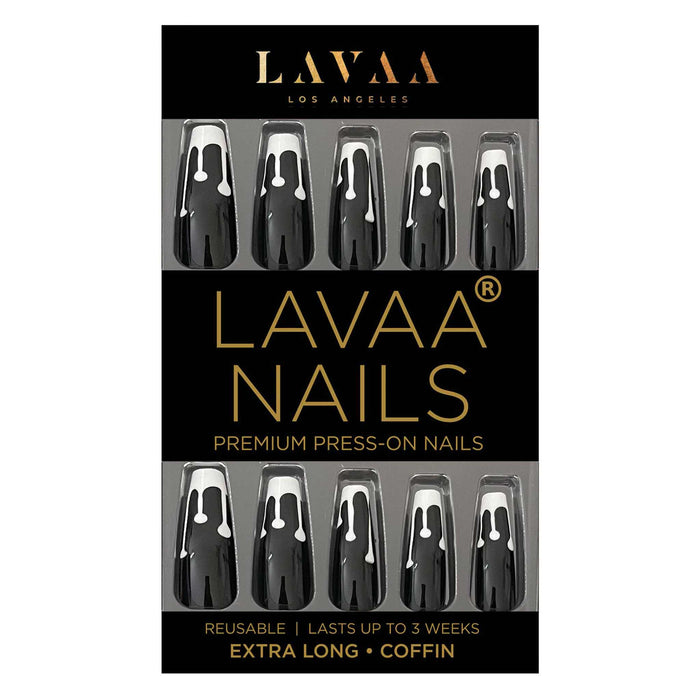 WHITE DRIP: Best Long White Coffin Press On Nails | Lavaa Beauty
