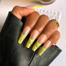 ATTENTION Swatch: Best Extra Long Neon Yellow Press On Nails | Lavaa Beauty