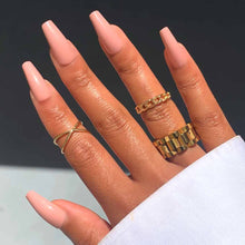 BEACH BUM Swatch: Long Brown Nude Coffin Press On Nails | Lavaa Beauty
