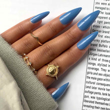 BLUE ATTITUDE Swatch: Long Blue Stiletto Press On Nails | Lavaa Beauty