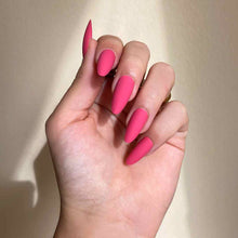 BLUSHED LOVE Swatch: Matte Pink Medium Almond Press On Nails | Lavaa Beauty