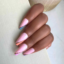 ENERGIZE Swatch: Long Pink Coffin Press On Nails | Lavaa Beauty