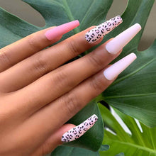JUNGLE FEVER PINK Swatch: Extra Long Pink Art Press On Nails | Lavaa Beauty