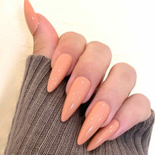 JUST PEACHY Swatch: Long Nude Stiletto Press On Nails | Lavaa Beauty