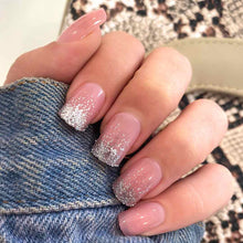 NEUTRAL BADDIE Swatch: Short Sparkle Square Press On Nails | Lavaa Beauty