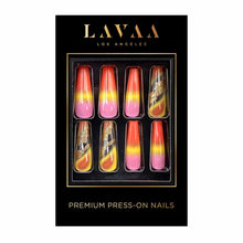 TROPICAL KISS: Best Extra Long Orange Press On Nails | Lavaa Beauty