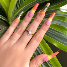 TROPICAL KISS Swatch: Extra Long Orange Press On Nails | Lavaa Beauty